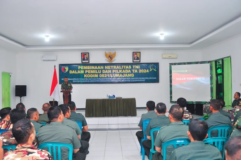 Menyongsong Pemilu Mendatang, Kodim 0821/Lumajang Gelar Sosialisasi Netralitas TNI