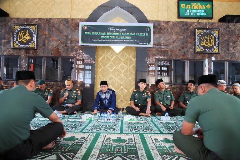 TingkatkanKeimanan dan Ketaqwaan Anggota, Kodim 0821/Lumajang Gelar Peringatan IsraMi’raj