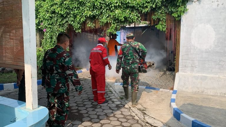 Pemberantasan Sarang Nyamuk, Babinsa Pasirian, Pendampingan Kegiatan Fogging di Wilayah Binaan