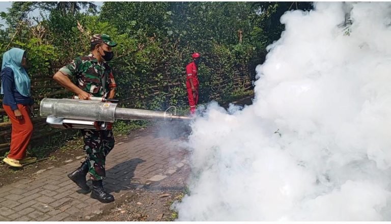 BabinsaBoreng Turut Serta Dalam Kegiatan Fooging ke Rumah Warga