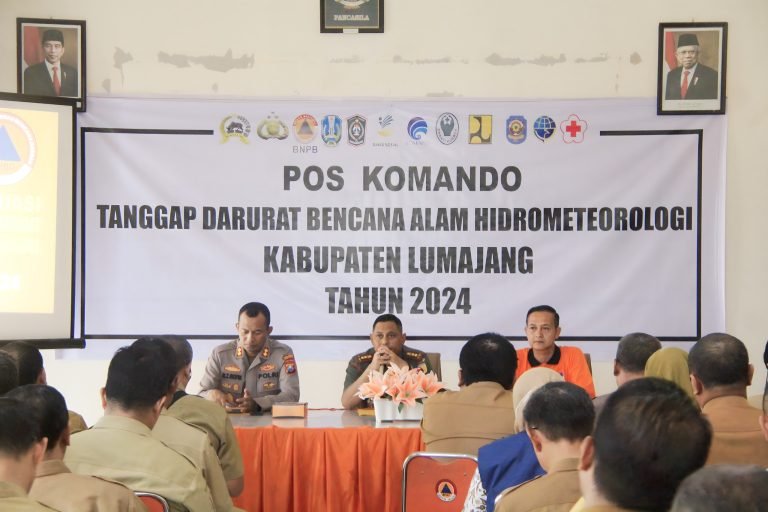 Dandim 0821/Lumajang dan Pihak Terkait Gelar Evaluasi Percepatan Penanganan Darurat Bencana Hidrometeorologi