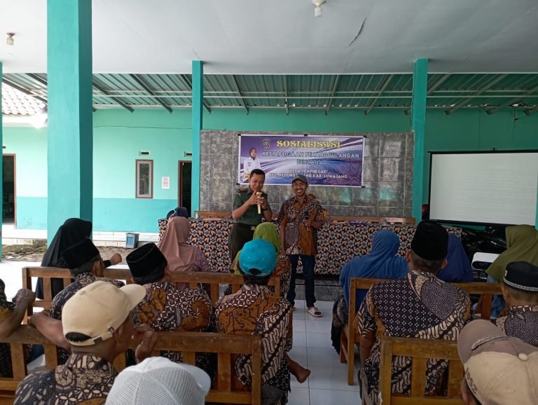 Danposramil Kedungjajang, Hadiri Sosialisasi Dukungan Penanggulangan dan Kerawanan Bencana di Desa Tempursari