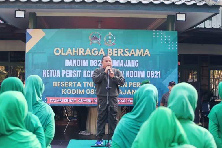 Dandim 0821/Lumajang Ajak Semua Jajaran TNI dan Persit Untuk Tahes Lewat Olahraga