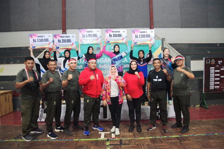 Turnamen Bola Voli Selesai, Semangat dan Sportivitas Tinggi Ibu-Ibu Persit Terjaga