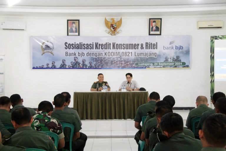 Kodim 0821 Lumajang Terima Sosialisasi Kredit Konsumer dan Ritel dari Bank BJB KCP Jember