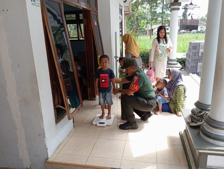 Pendampingan Kegiatan Posyandu Balita oleh TNI: Memastikan Kesehatan Anak dan Ibu Hamil
