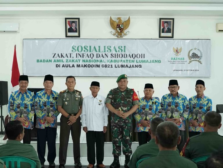 Dandim 0821 Lumajang Tegaskan Komitmen Kemanusiaan Lewat Dukungan pada Program ZIS BAZNAS