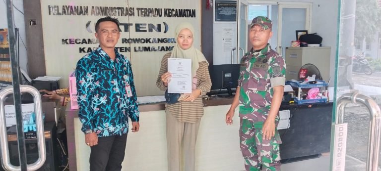 Pembuatan Akta Kelahiran Gratis Warnai Hari Juang TNI AD ke-79 dan HUT ke-76 Kodam V Brawijaya di Lumajang