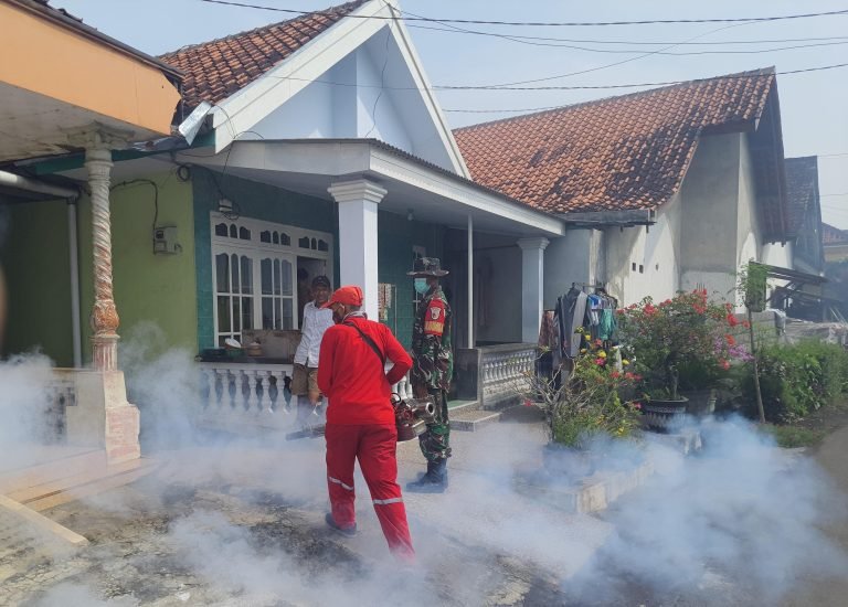 Sinergi Aparat dan Kesehatan: Babinsa Dawuhan Lor Pendamping Kegiatan Fogging