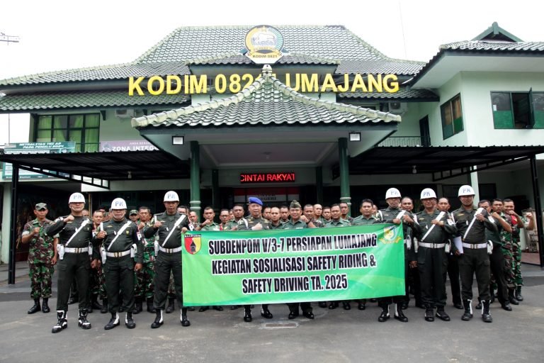Kodim 0821/Lumajang Gelar Sosialisasi Safety Riding dan Ops Gaktib-Yustisi 2025