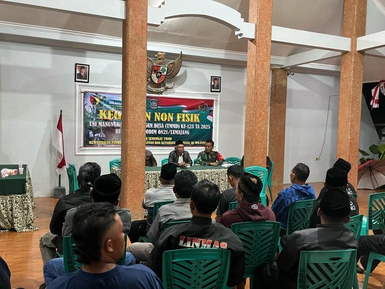 Danki SSK TMMD ke-123 Berikan Wawasan Kebangsaan kepada SKD Desa Burno