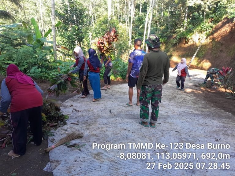 Kolaborasi TMMD ke-123 dan PKK, Wujud Nyata Kepedulian terhadap Infrastruktur Desa