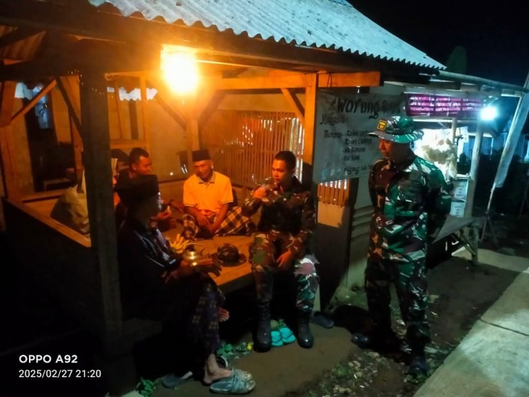 Personel Satgas TMMD ke-123 Aktif Perkuat Keamanan di Dusun Mlambing