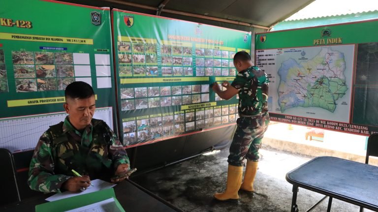Sertu Irawan Laksanakan Pemasangan Dokumentasi TMMD ke-123 di Pos Kotis Lumajang