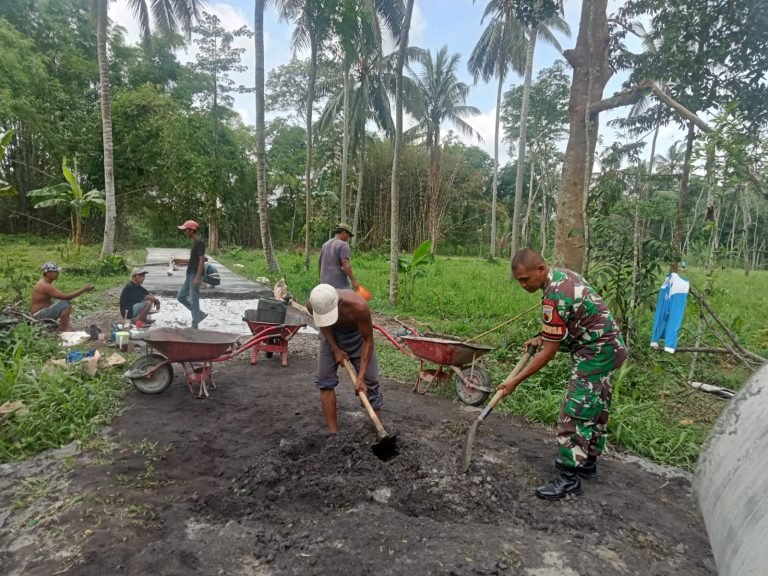 Sinergi TNI dan Warga Sruni Wujudkan Infrastruktur Jalan yang Lebih Baik