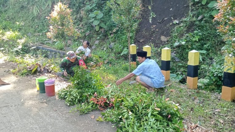 Sinergi Babinsa dan Warga Tegalbangsri, Jaga Lingkungan Lewat Kerja Bakti Rutin