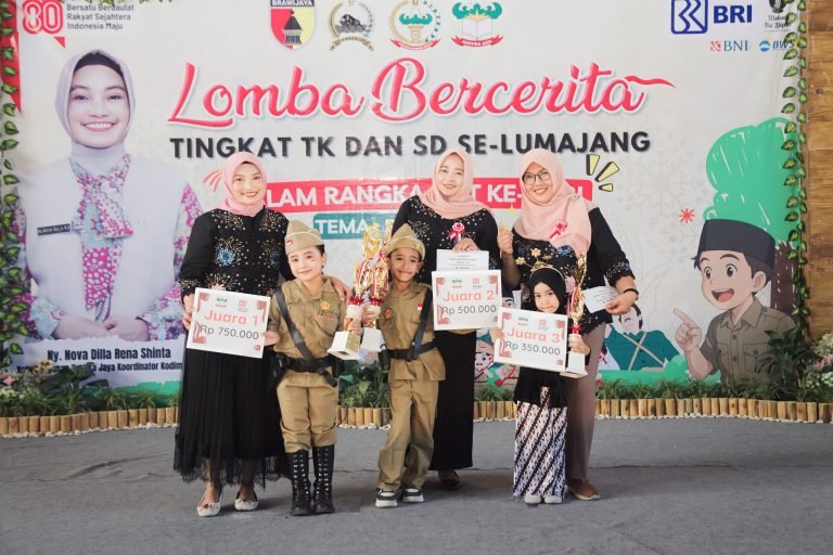 Tanamkan Semangat Kepahlawanan Sejak Dini, Yayasan Kartika Jaya Koordinator Kodim 0821 Lumajang Gelar Lomba  Bercerita Anak Tingkat TK dan SD