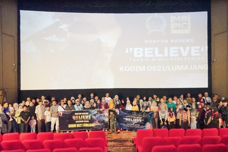 Sinergi TNI dan Forkopimda Lumajang, Nobar Film BELIEVE Jadi Momentum Persatuan dan Motivasi