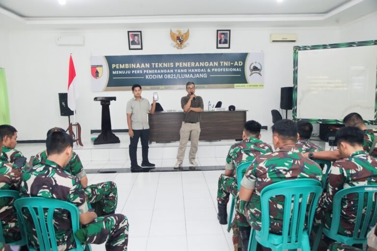 Kodim 0821 Lumajang Gelar Pembinaan Teknis Penerangan TNI AD Menuju Pers yang Handal dan Profesional