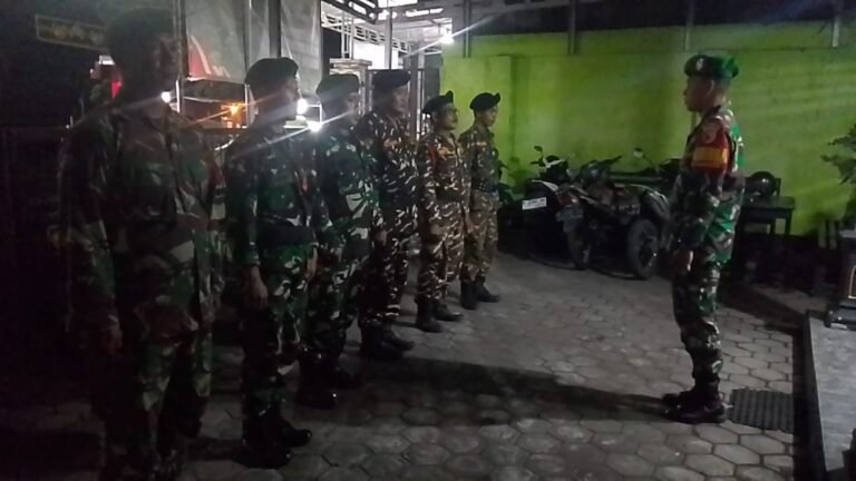 Kolaborasi Koramil Yosowilangun dan Banser: Wujud Kepedulian Bersama Jaga Keamanan