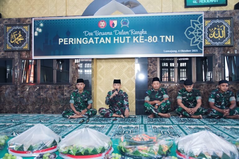 Doa Bersama Warnai Peringatan HUT ke-80 TNI di Kodim 0821/Lumajang