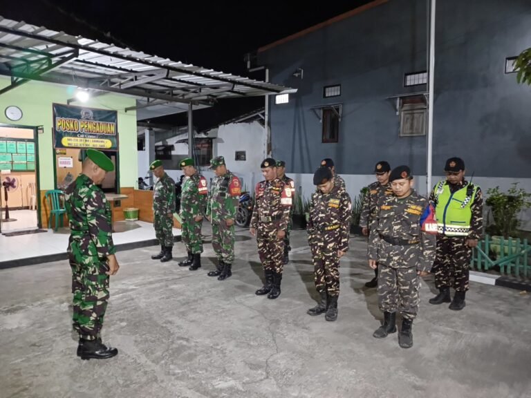 Kolaborasi Harmonis, Koramil Sumbersuko Bersama Banser Gelar Patroli Malam
