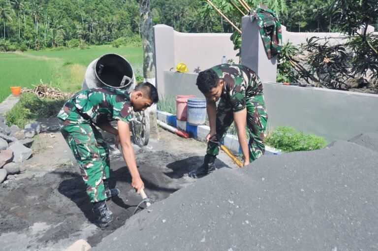 Bersama Rakyat, Satgas TMMD Bangun Infrastruktur Air Demi Ketahanan Pangan Desa