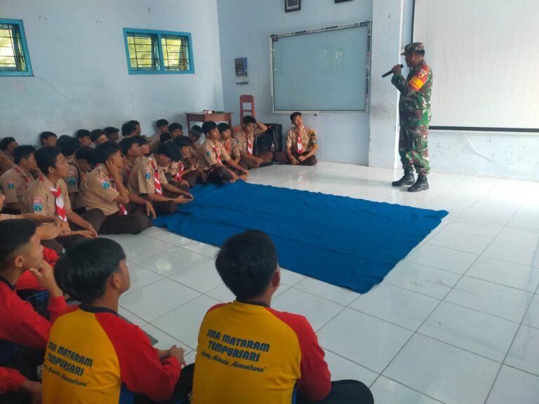 Melalui Pramuka, Babinsa Pundungsari Dorong Siswa SMA Mataram Jadi Generasi Berkarakter dan Anti Narkoba
