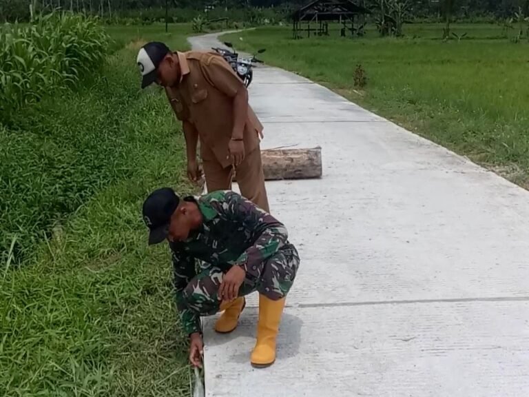 Jalan Rabat Beton TMMD 126 di Lebakharjo Rampung, Bukti Kualitas dan Kemanunggalan TNI-Rakyat